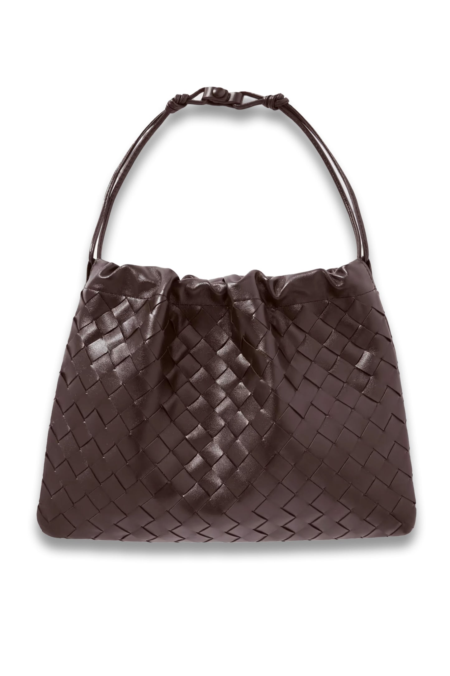 Intrecciato leather pouch
