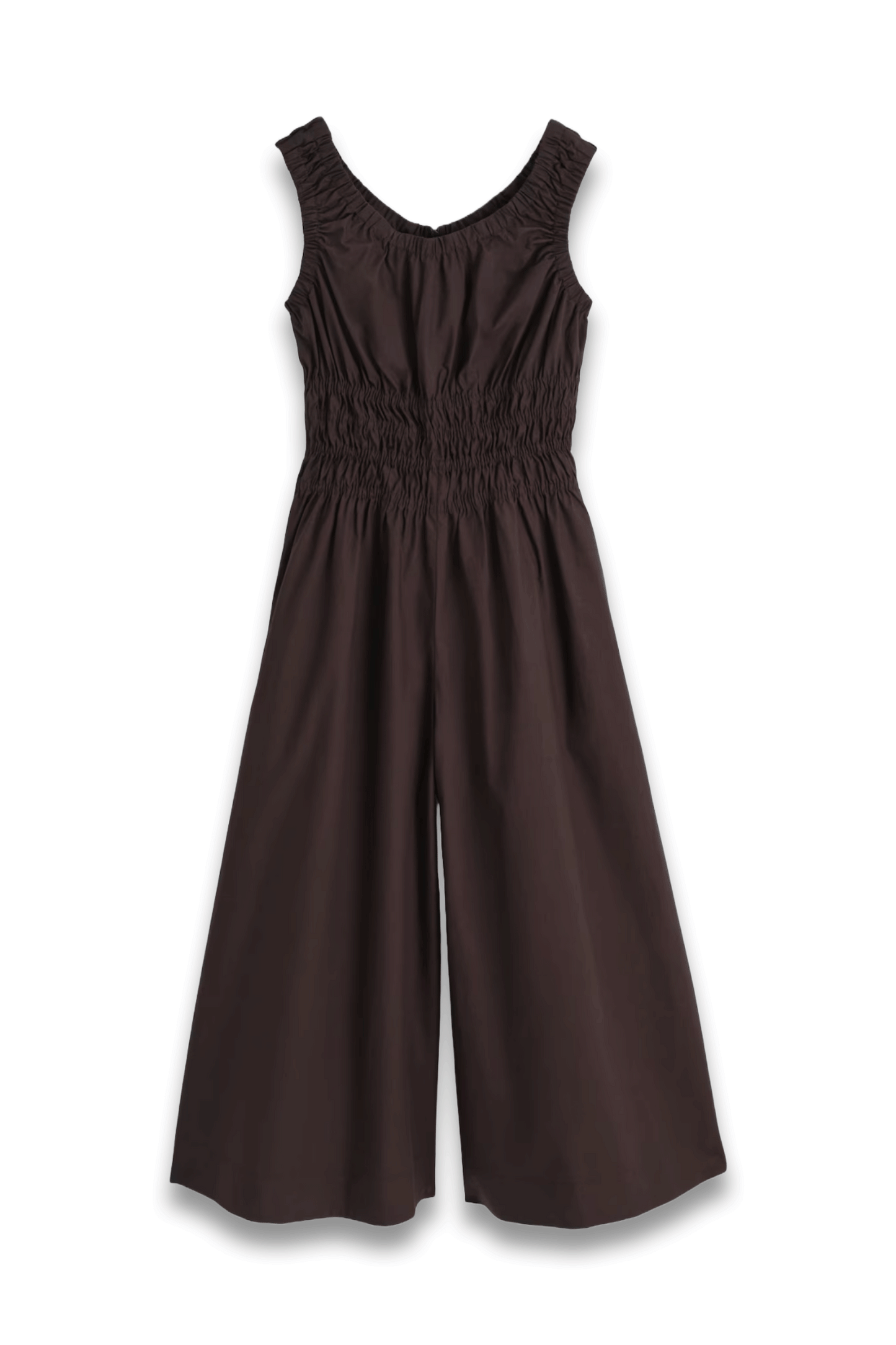 Shirred Cotton Jumpsuit