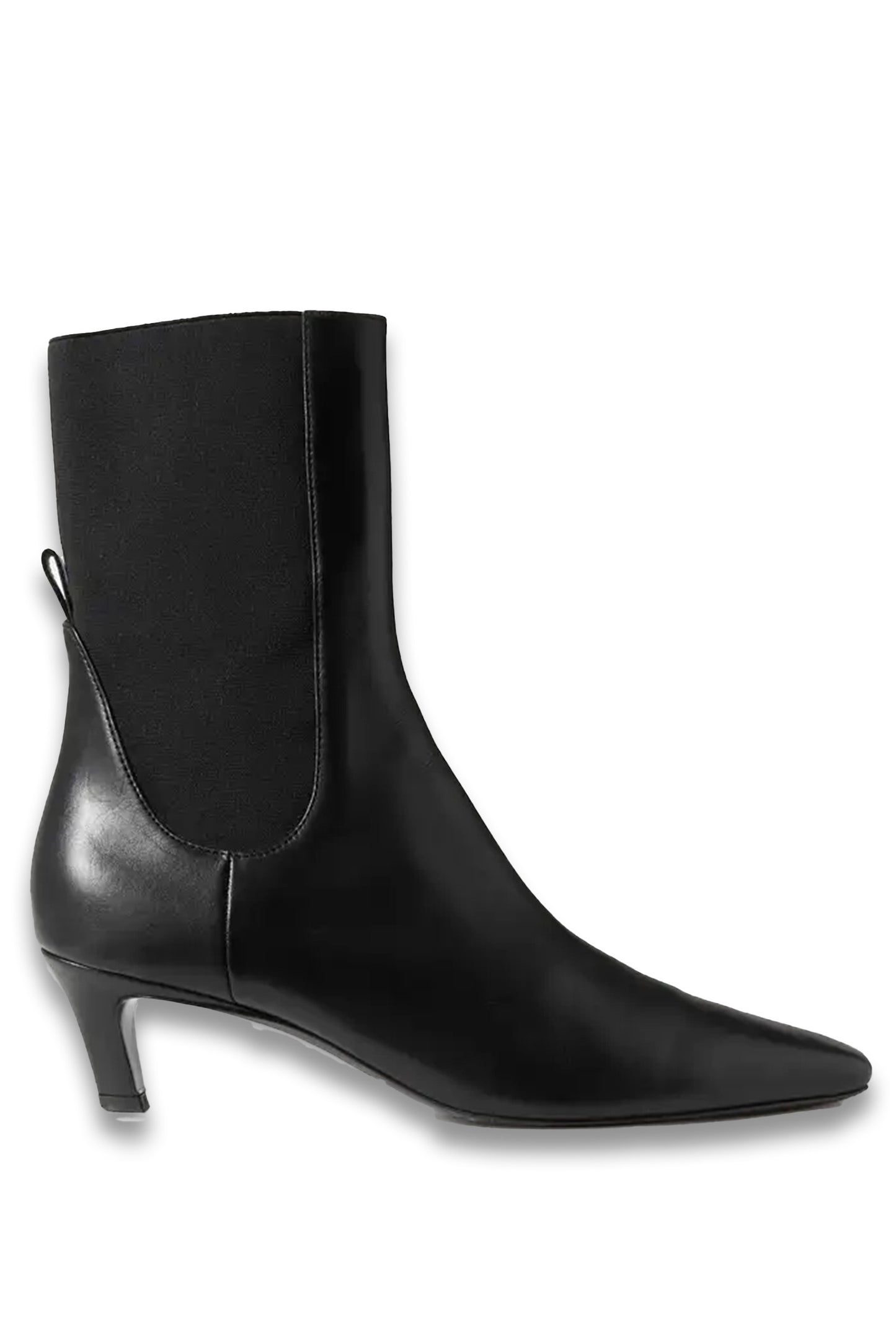 The Mid Heel Leather Ankle Boots