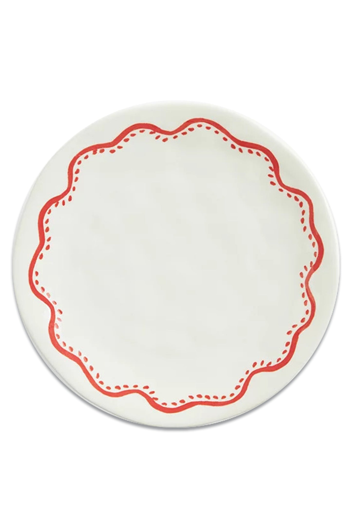 John Lewis Flora Fine China Side Plate, 20cm, Red