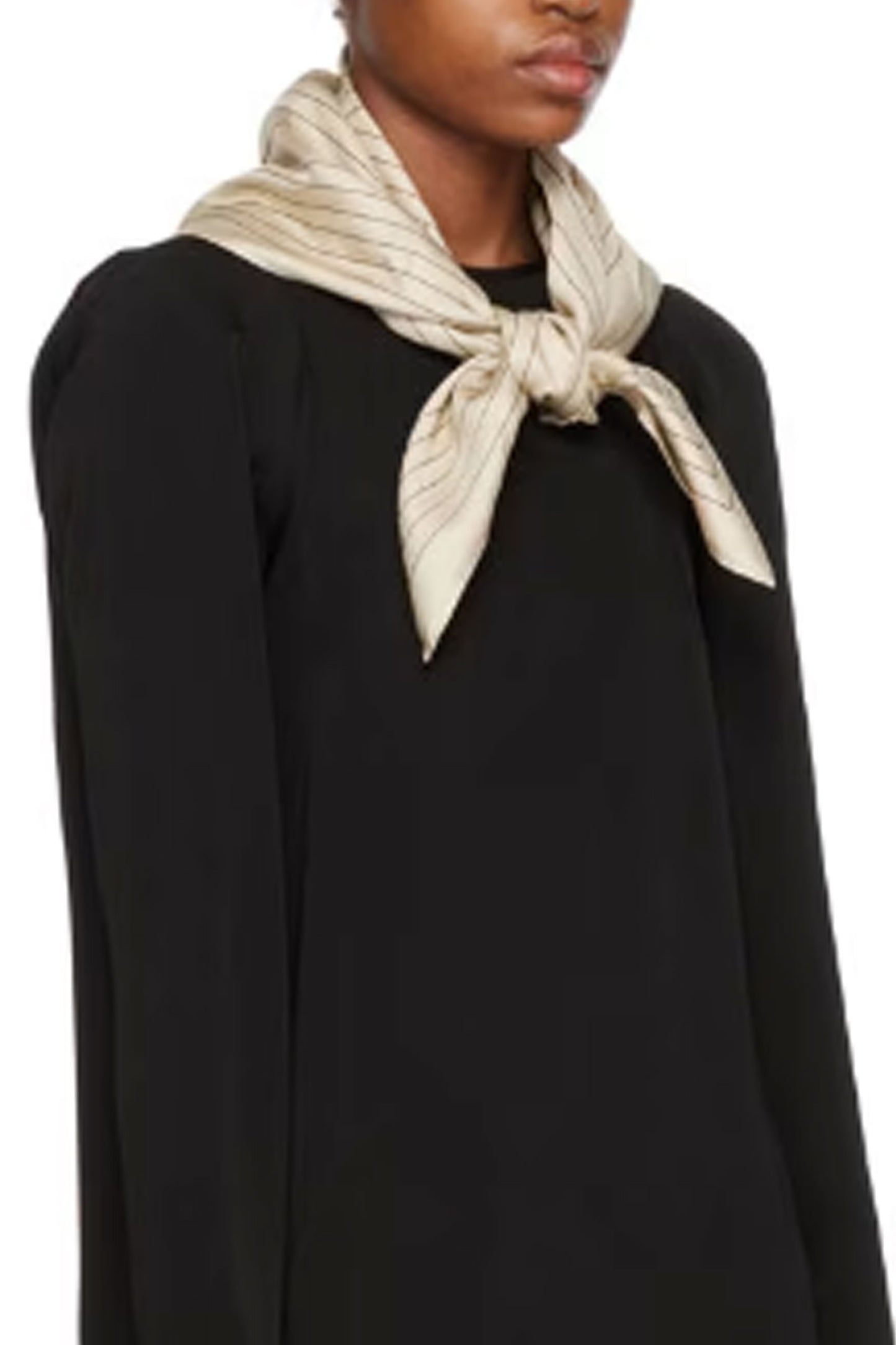 Beige Monogram Silk Scarf
