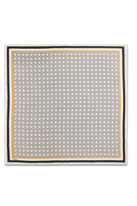 Sahar S Monogram Silk Scarf