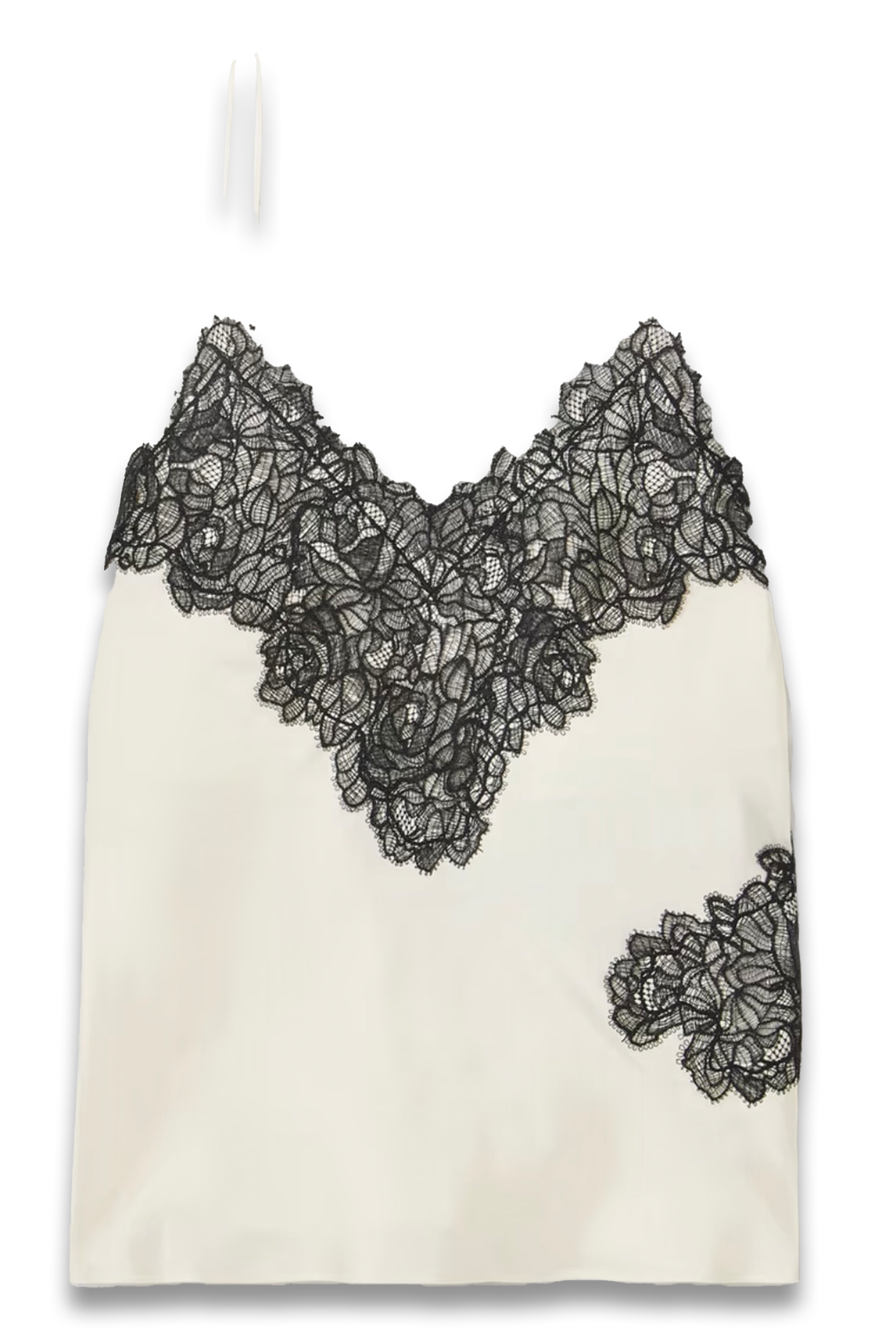 Lace-Trimmed Silk-twill Camisole