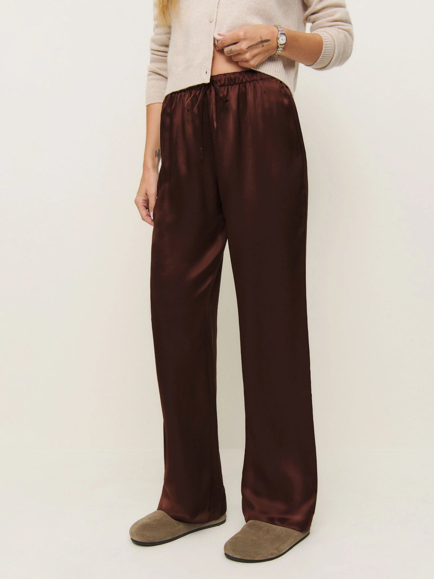 Petites Olina Silk Pant