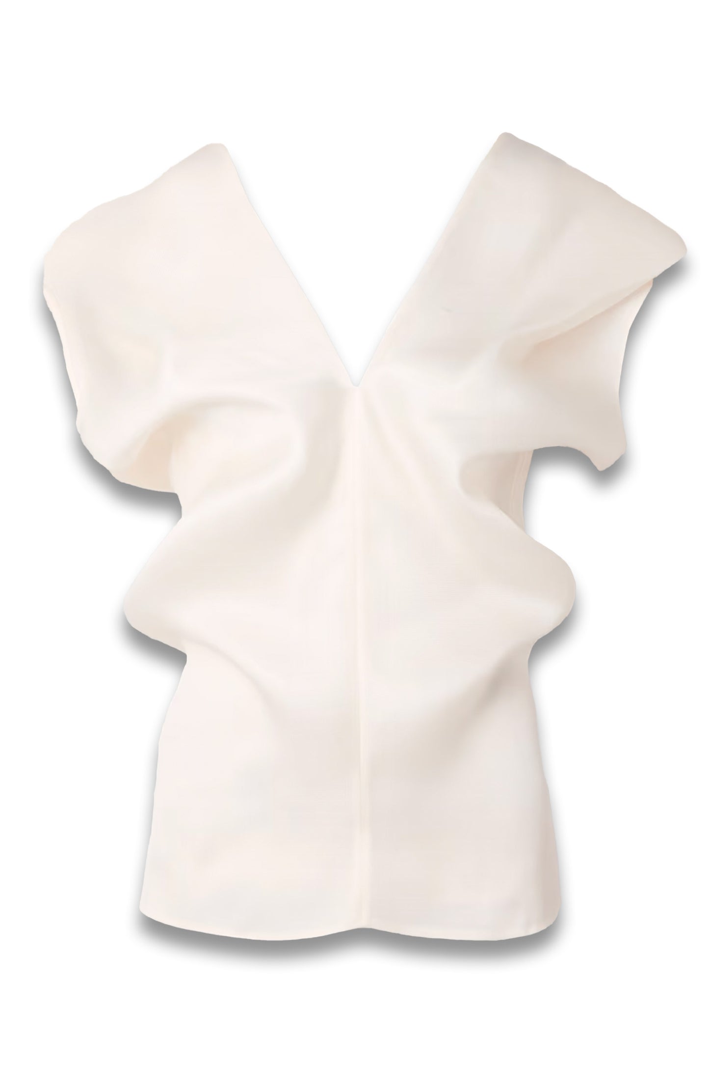 Ami Draped Silk-gazar Top