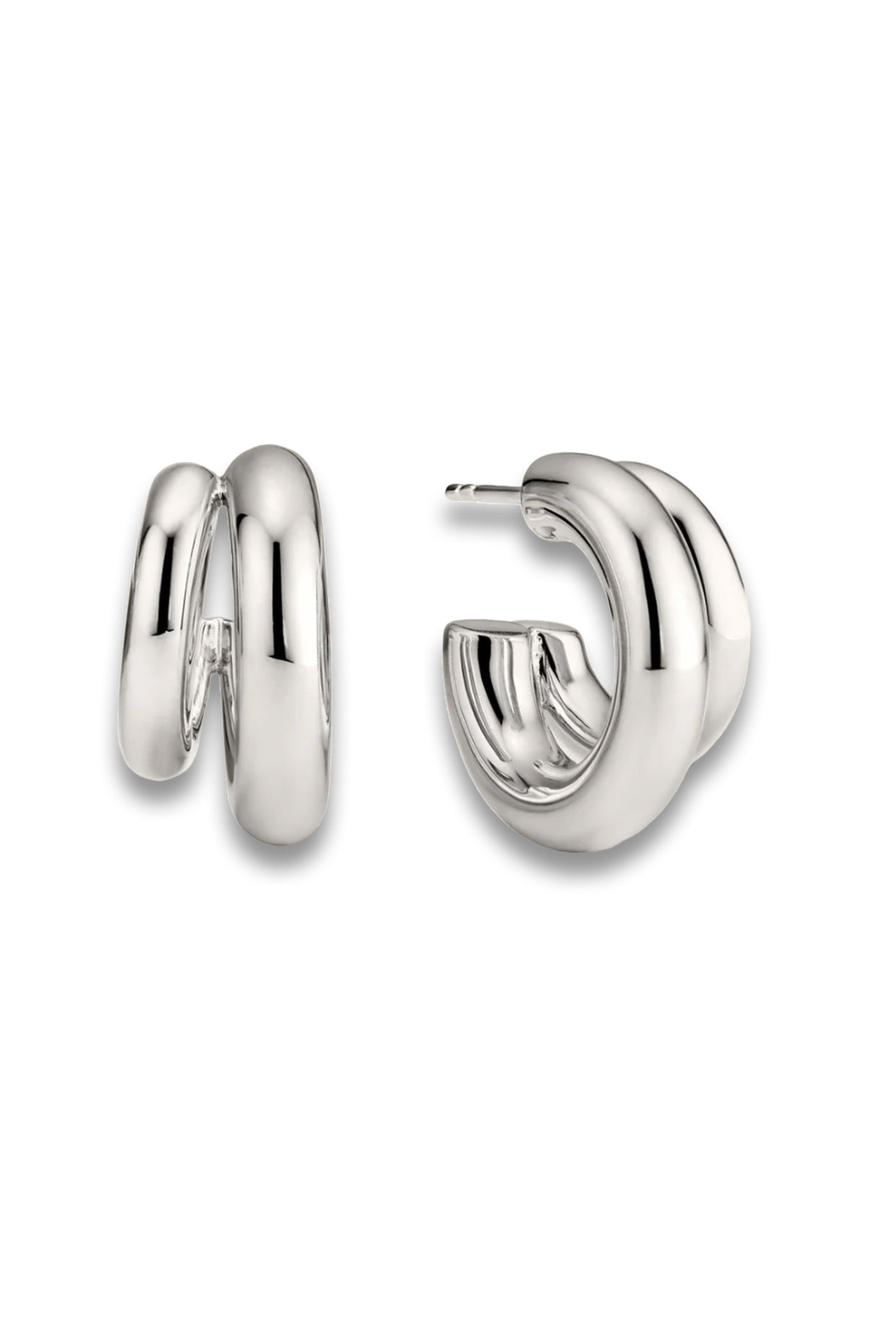 Gemini Double Hoops