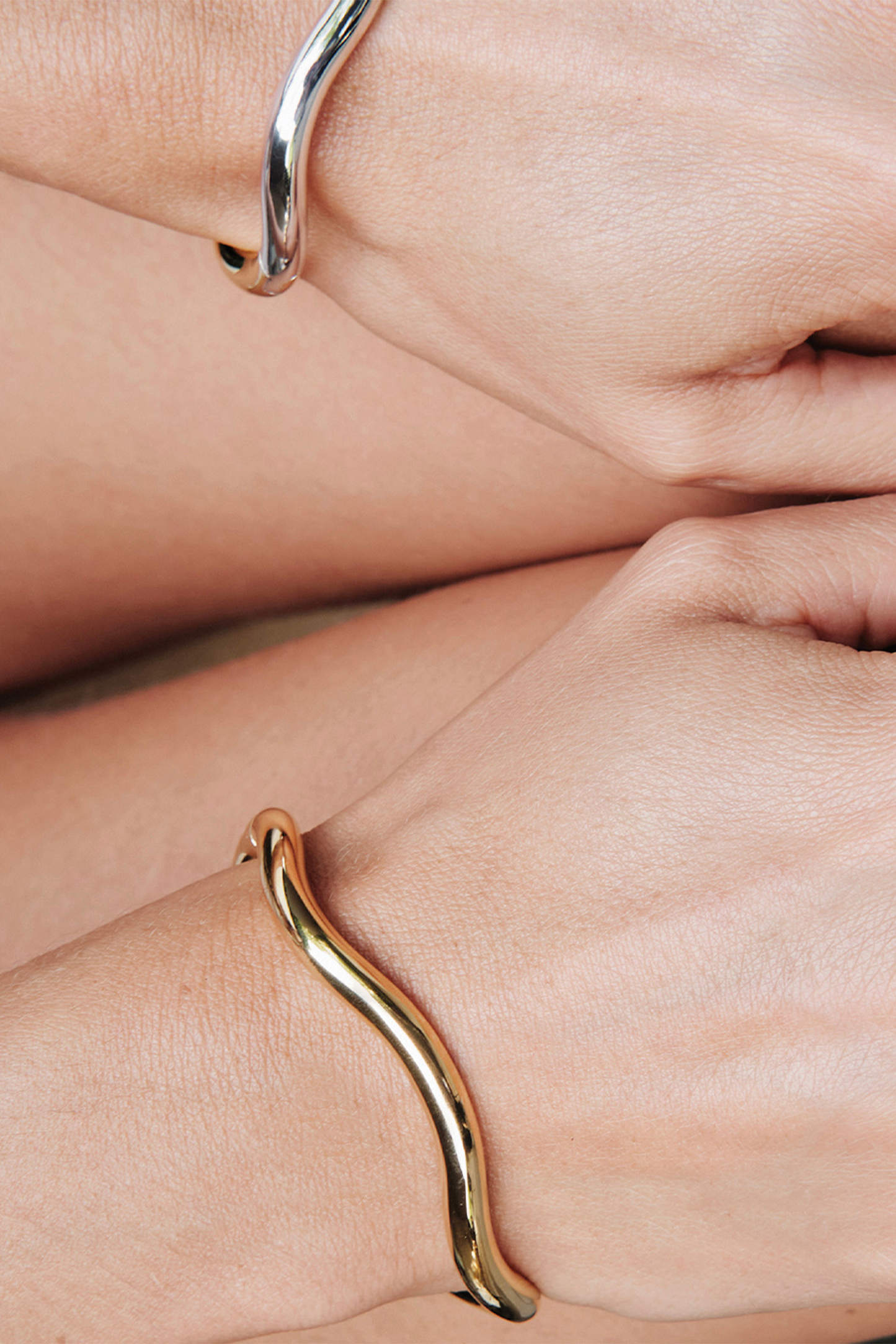 Wave Bracelet Gold and Silver