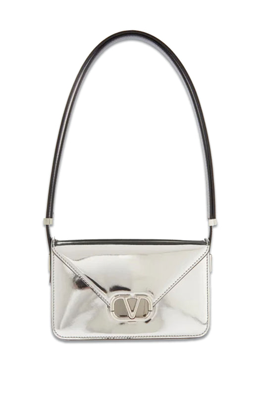Letter Small Mirrored-leather Shoulder Bag