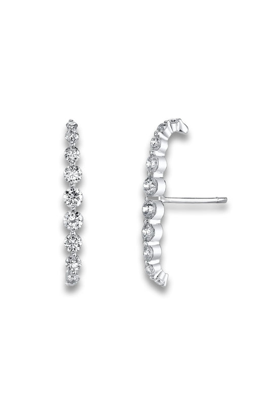 Floating Diamond Lobe Cuff