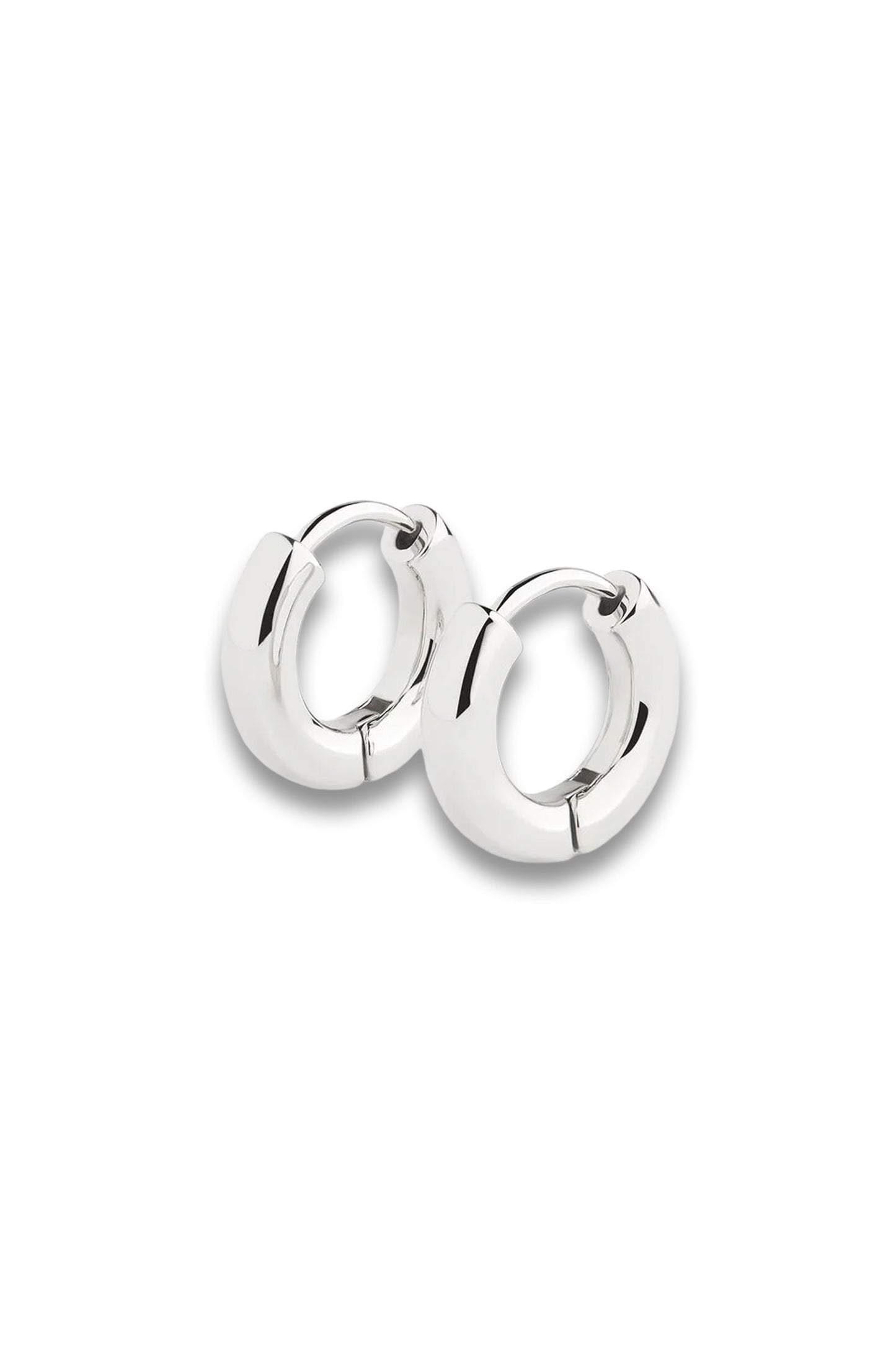 Silver Classic Huggie Hoop