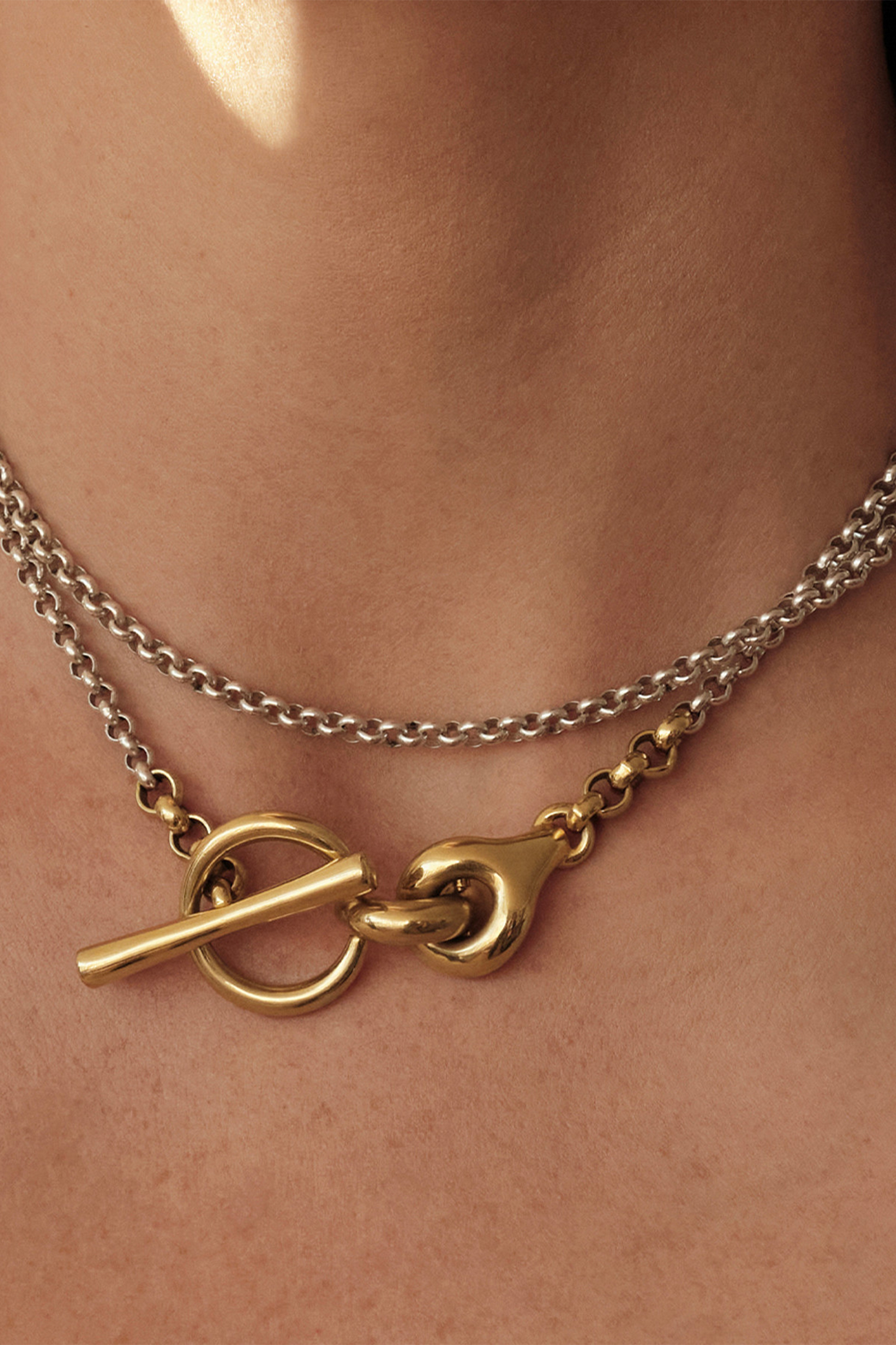 Halo Necklace Gold & Silver