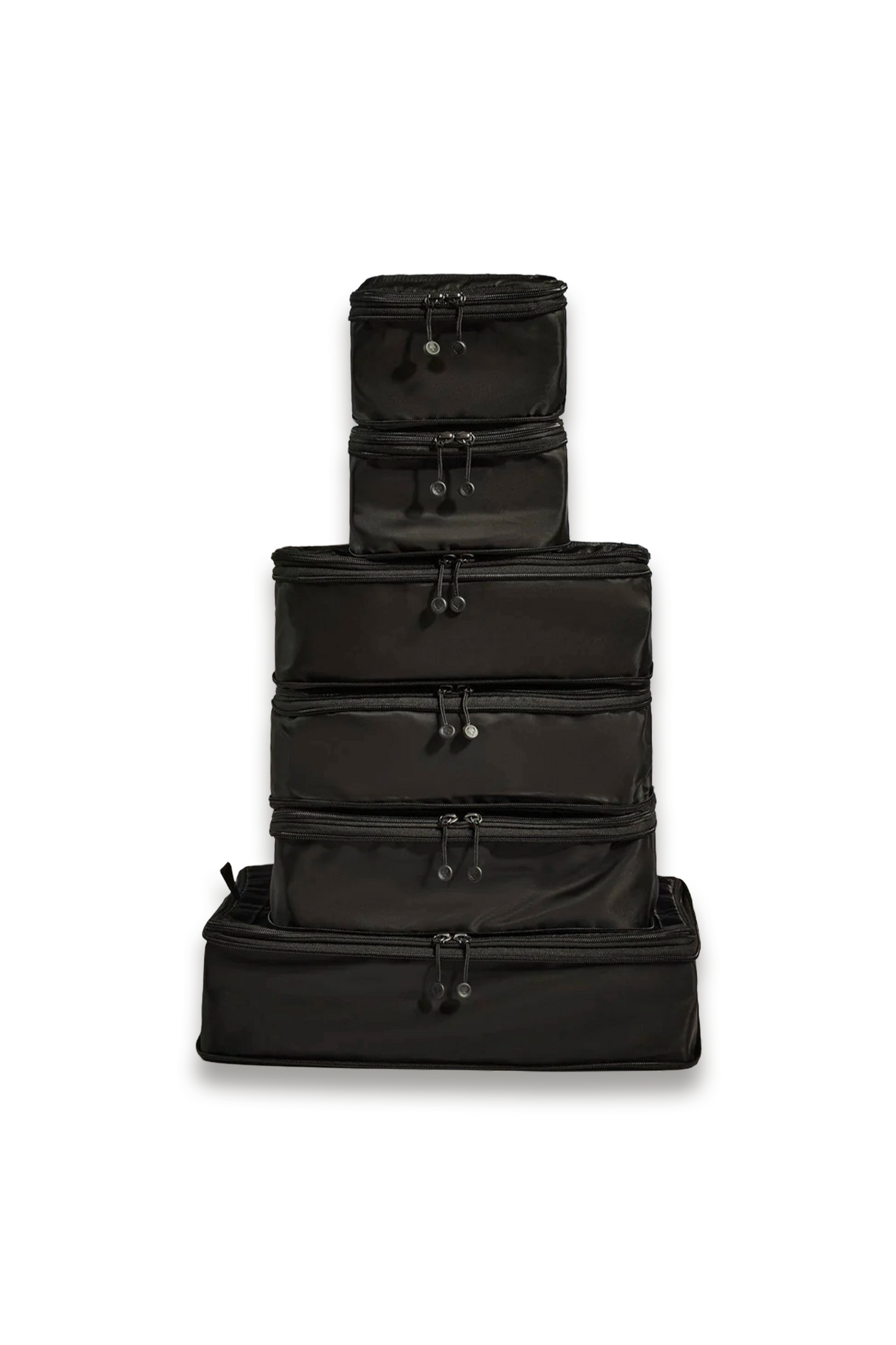 Set of 6 Packing Cubes in Black