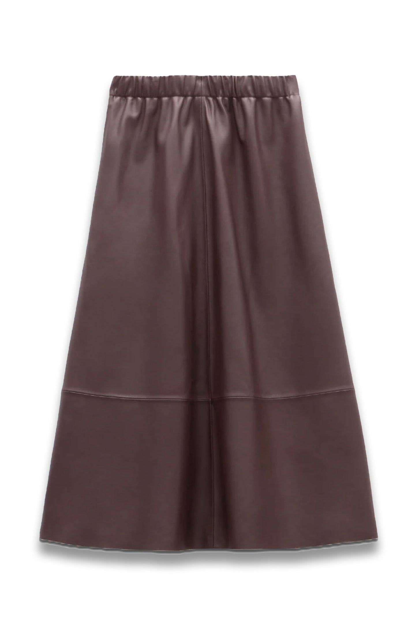 Agatha Leather Midi Skirt