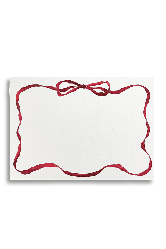Set-Of-Ten Ribbon-Painted Stationary Cards