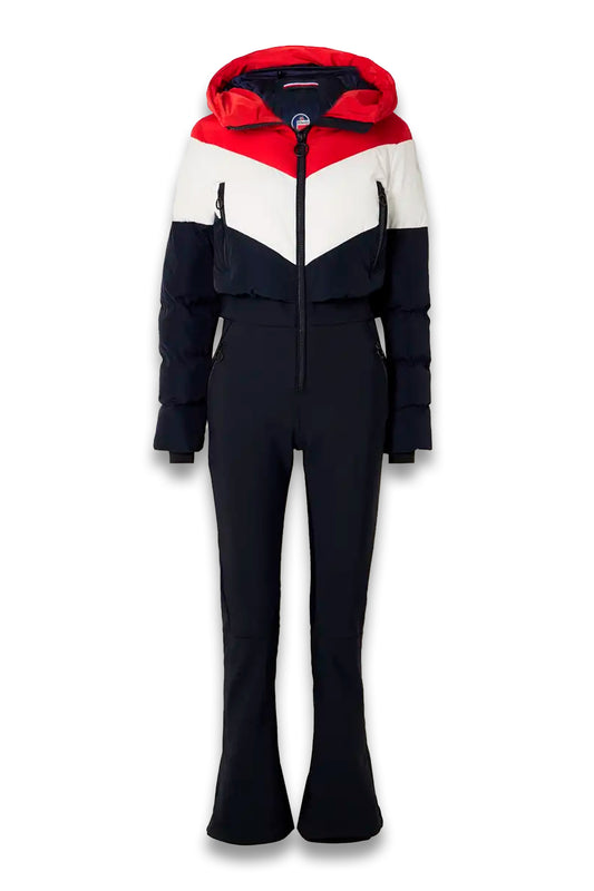 Kira Softshell Quilted Color-block Ski Suit