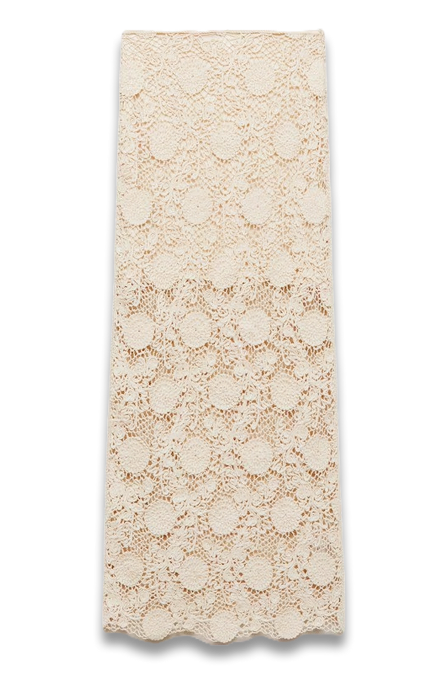 Long Crochet Floral Skirt