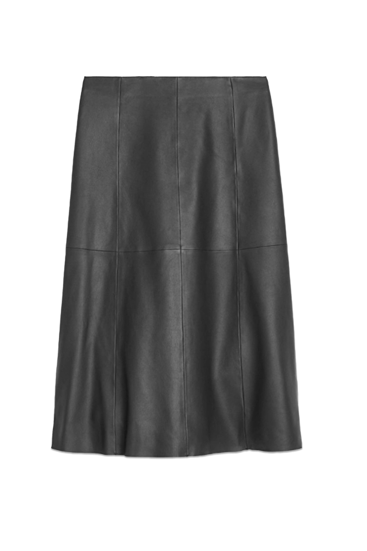 Panel Leather Skirt