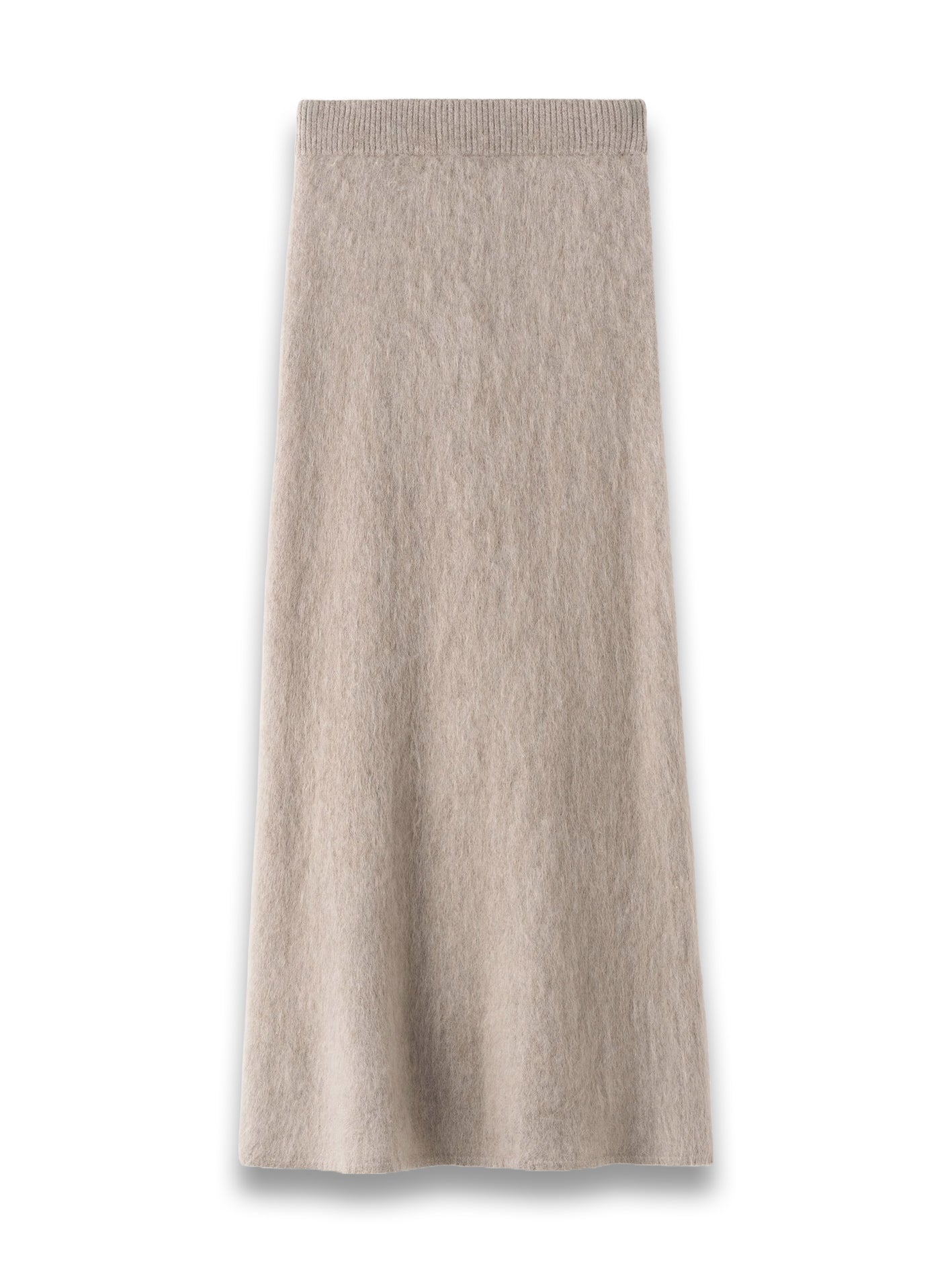 Umi Brushed Cashmere Skirt, Nougat