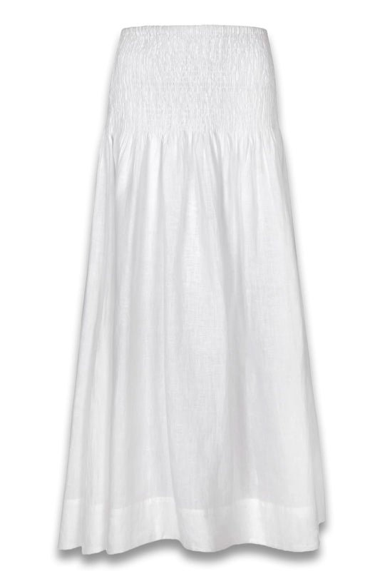 Sula - White Linen Skirt