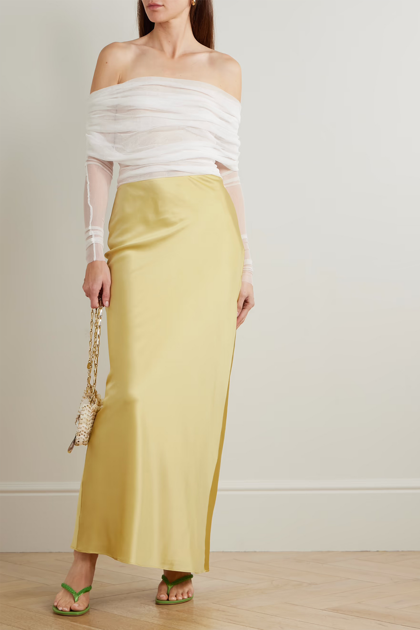 Chantel Silk-blend Satin Maxi Skirt