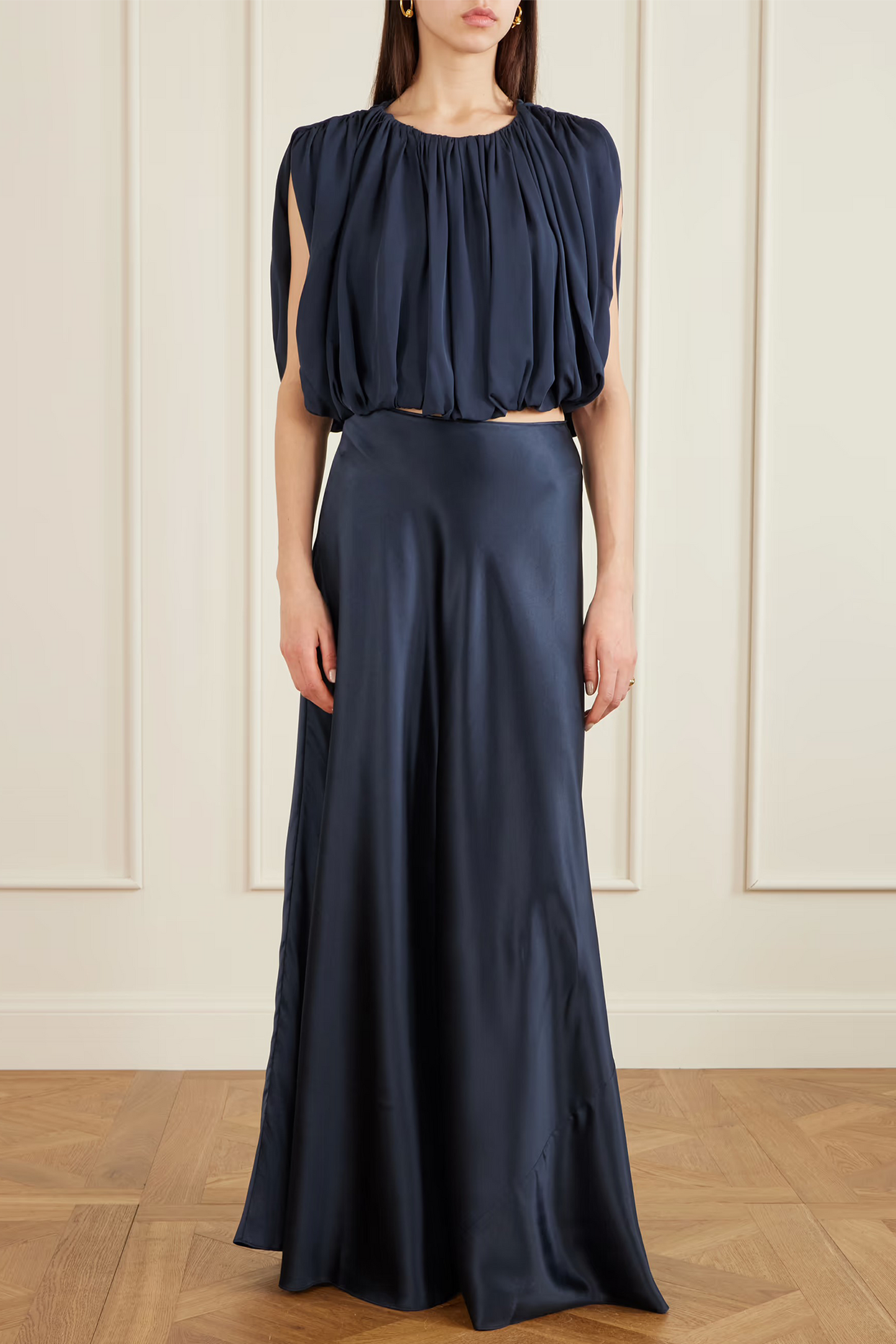 Antonia Silk-satin Maxi Skirt