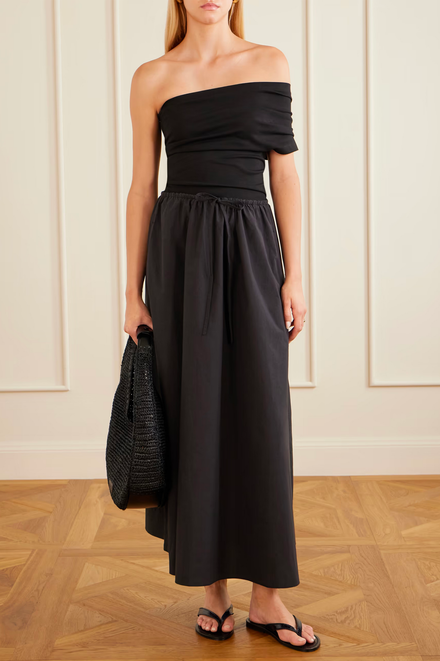 Organic Cotton-poplin Midi Skirt