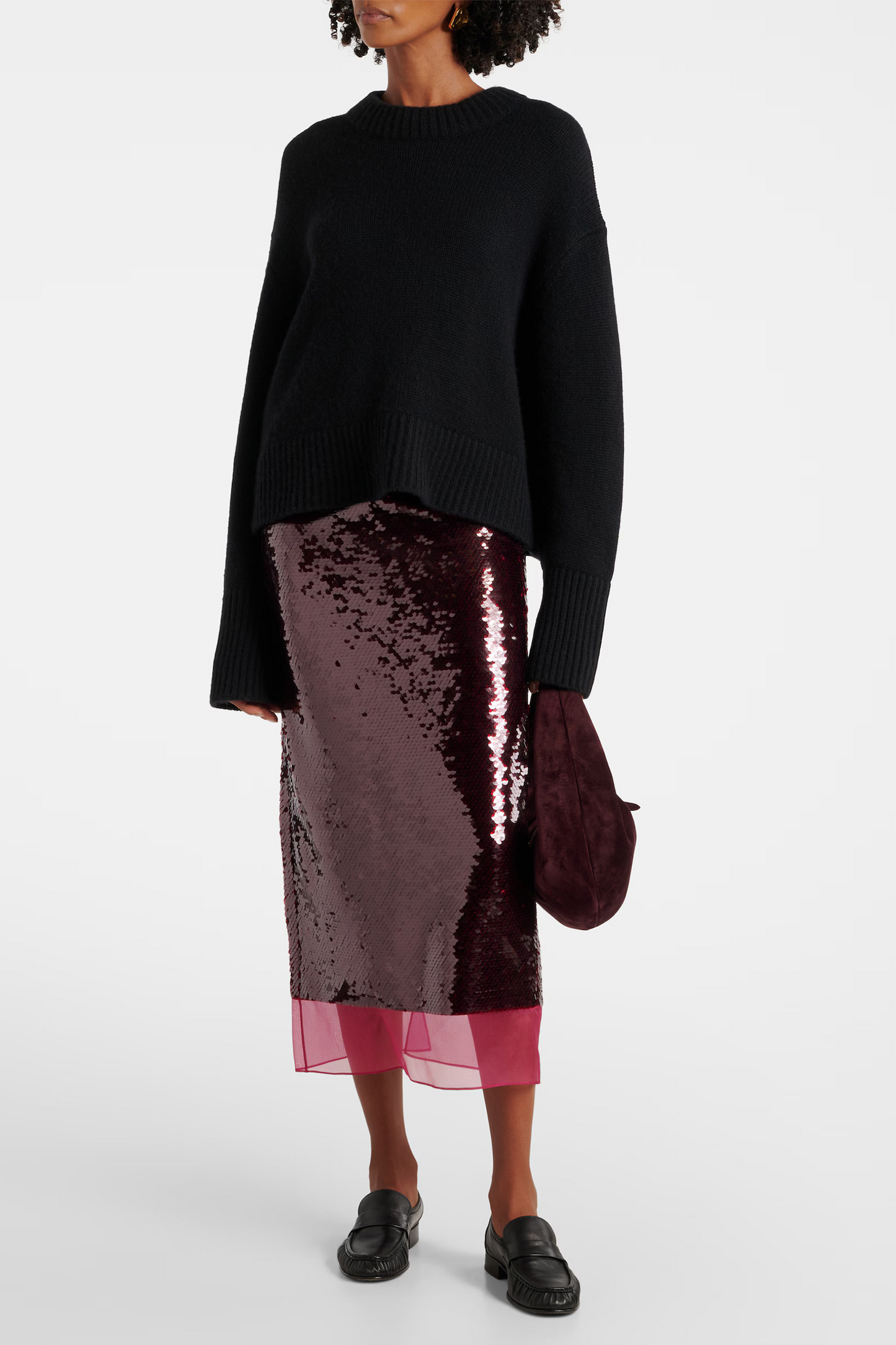 Kazu Sequined Midi Skirt