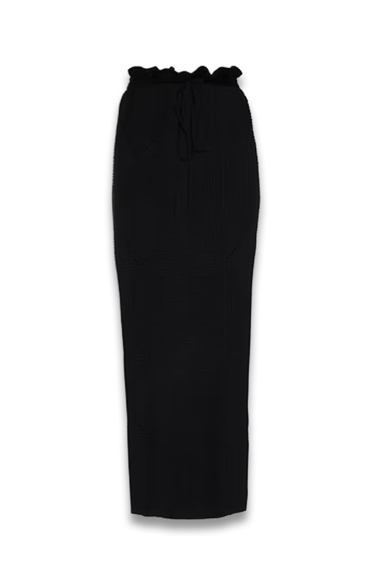 Ribbed Wool And Silk-Blend Maxi Skirt