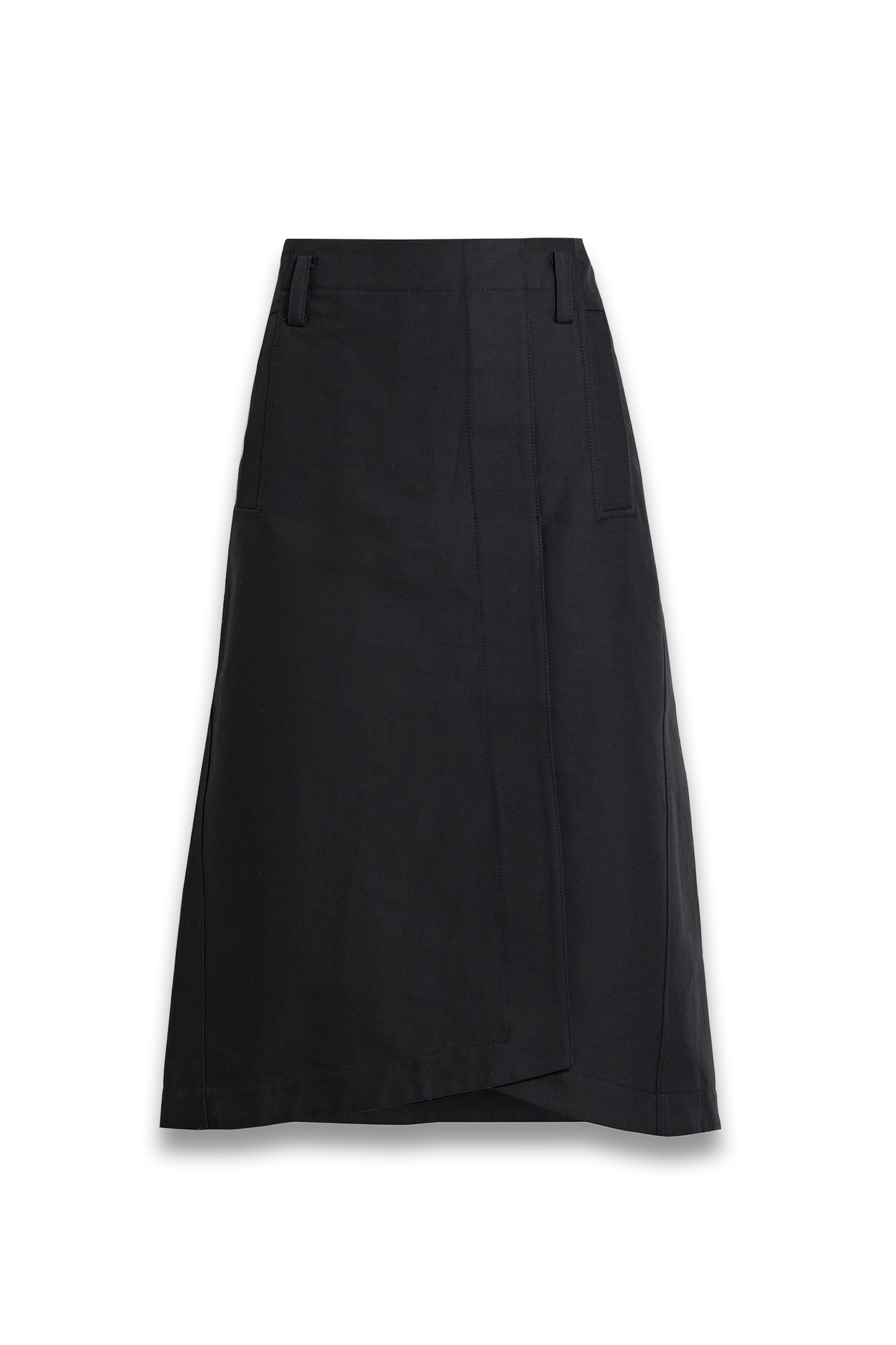 Wrap-Effect Cotton Skirt