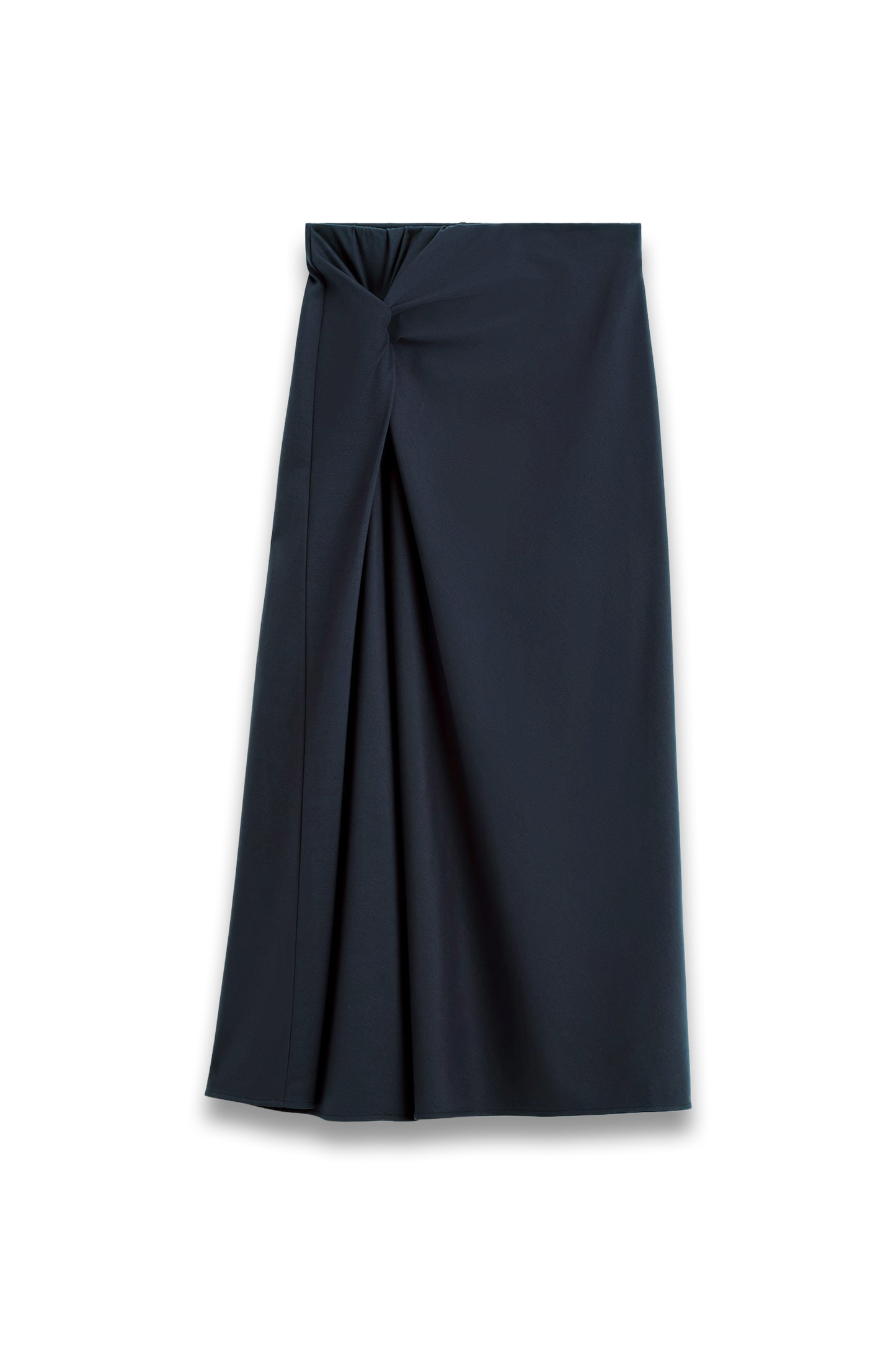 Twist-detail Jersey Midi Skirt