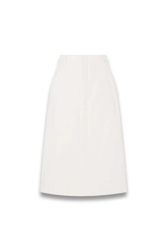Wool, Cotton and Linen-blend Skirt