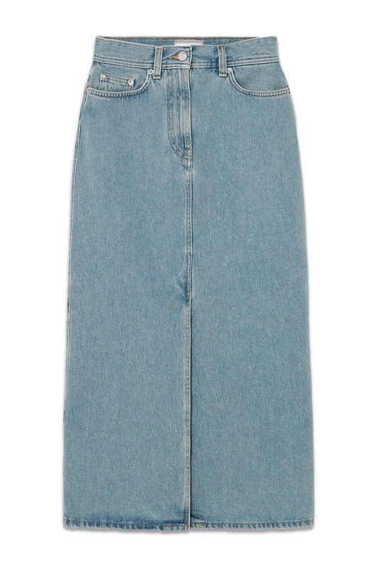 Organic Denim Midi Skirt