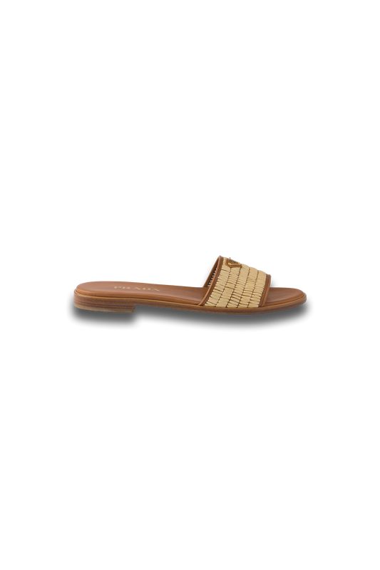 Leather and Crochet Slides