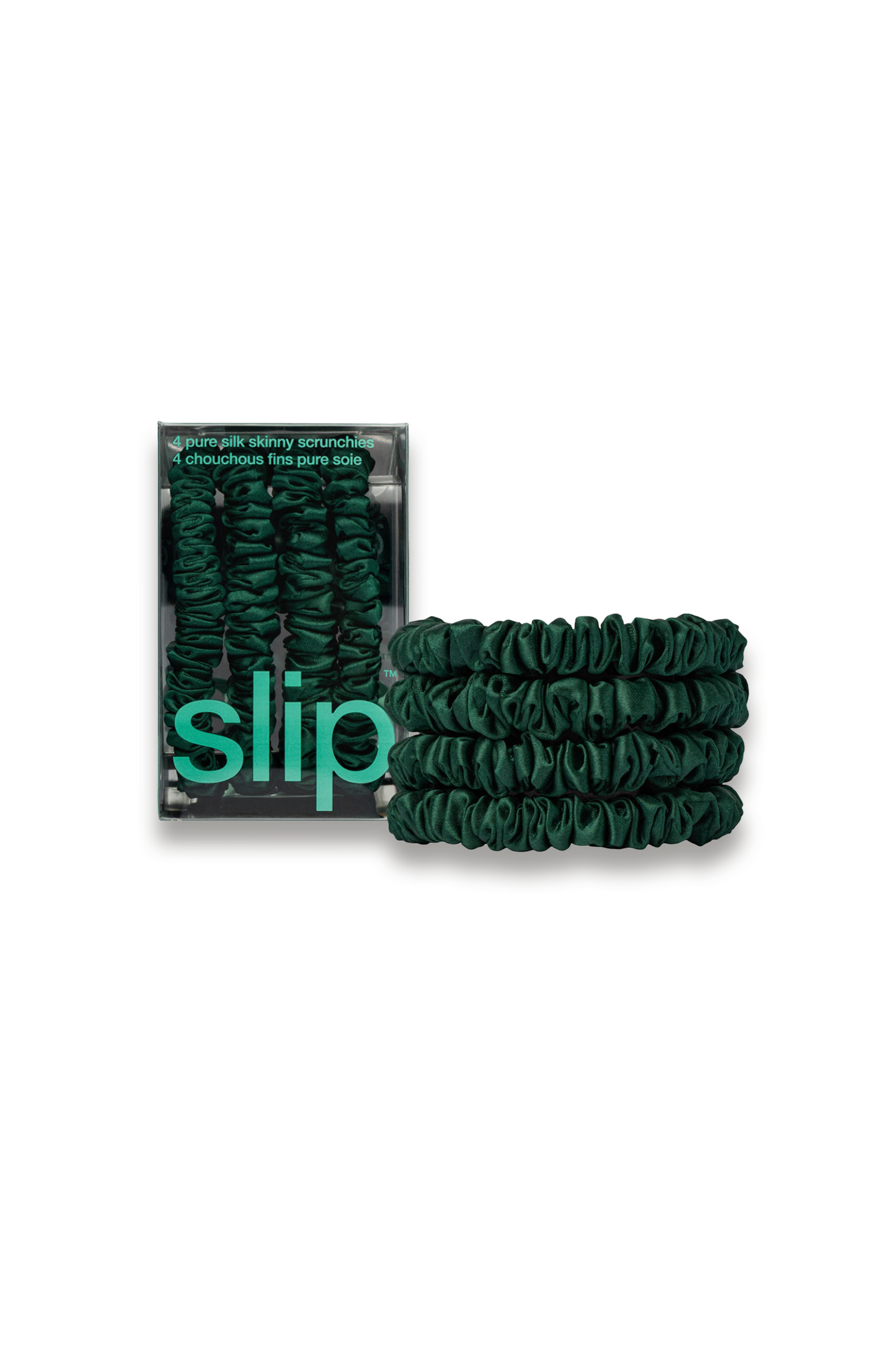 Forest Skinny Silk Scrunchies Pack of 4