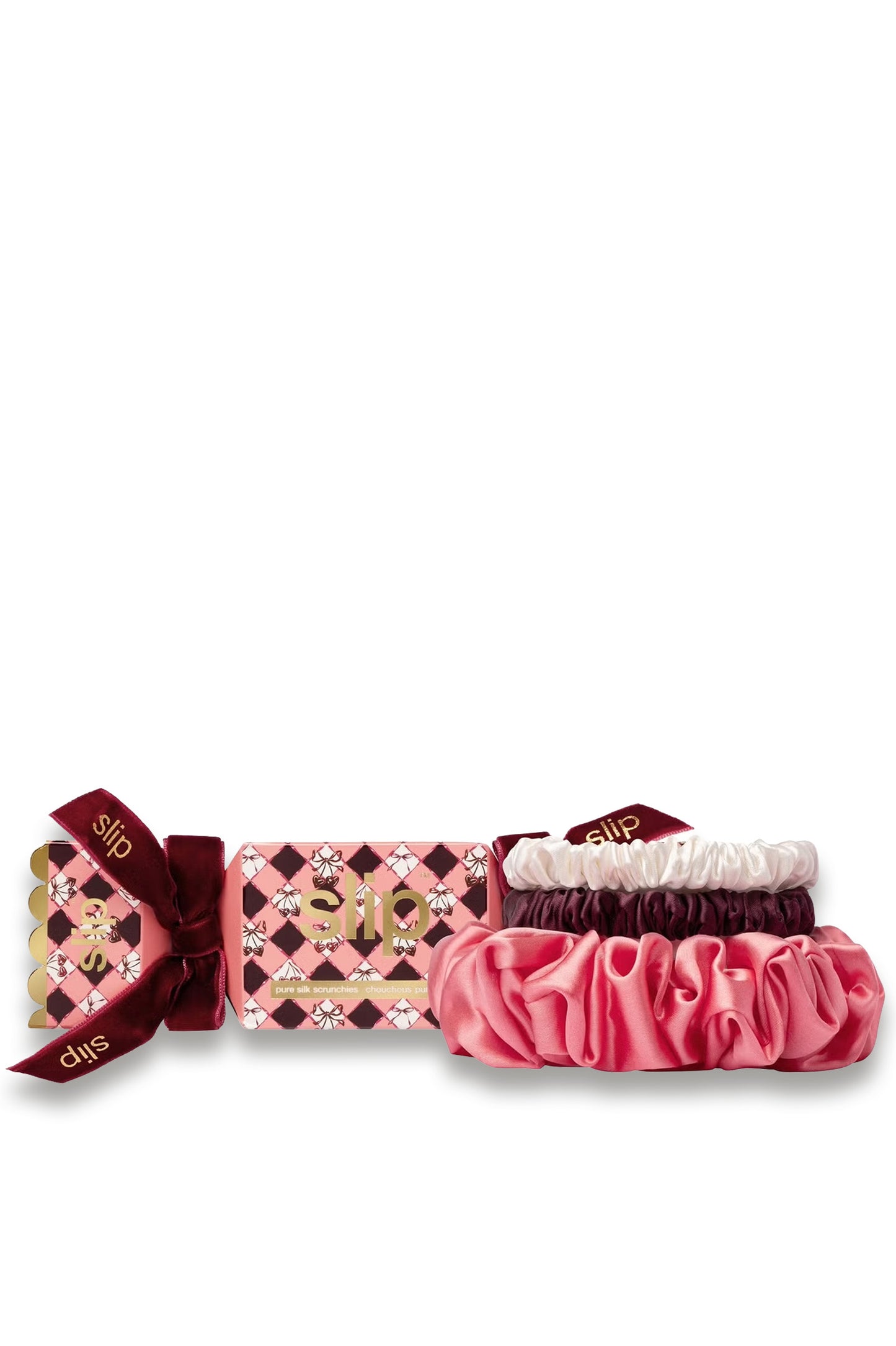 Pure Silk Assorted Scrunchie Cracker in Sweetheart
