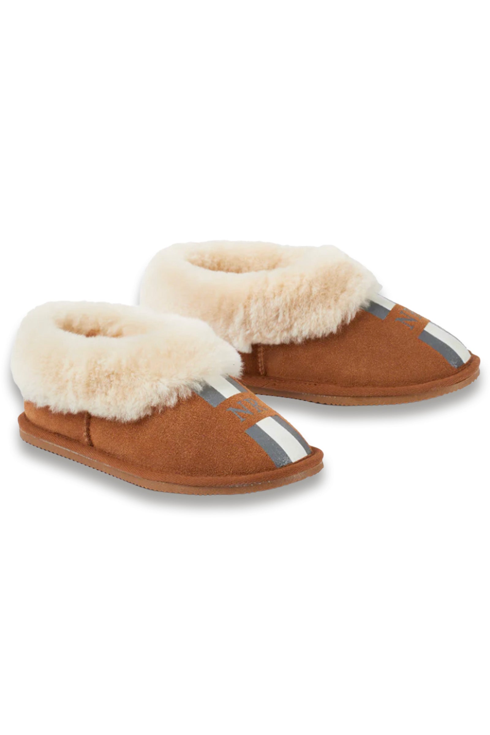 Personalised Womens Stripe Snug Sheepskin Slippers – Wardrobe Icons
