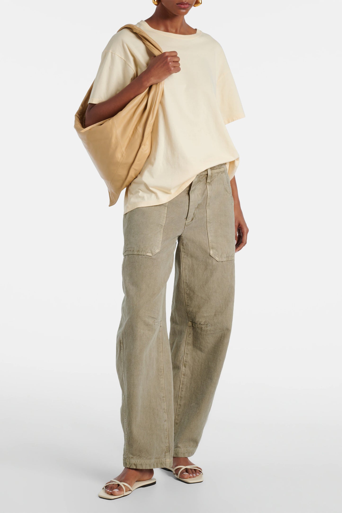 Rookie Cotton Barrel-leg Cargo Pants