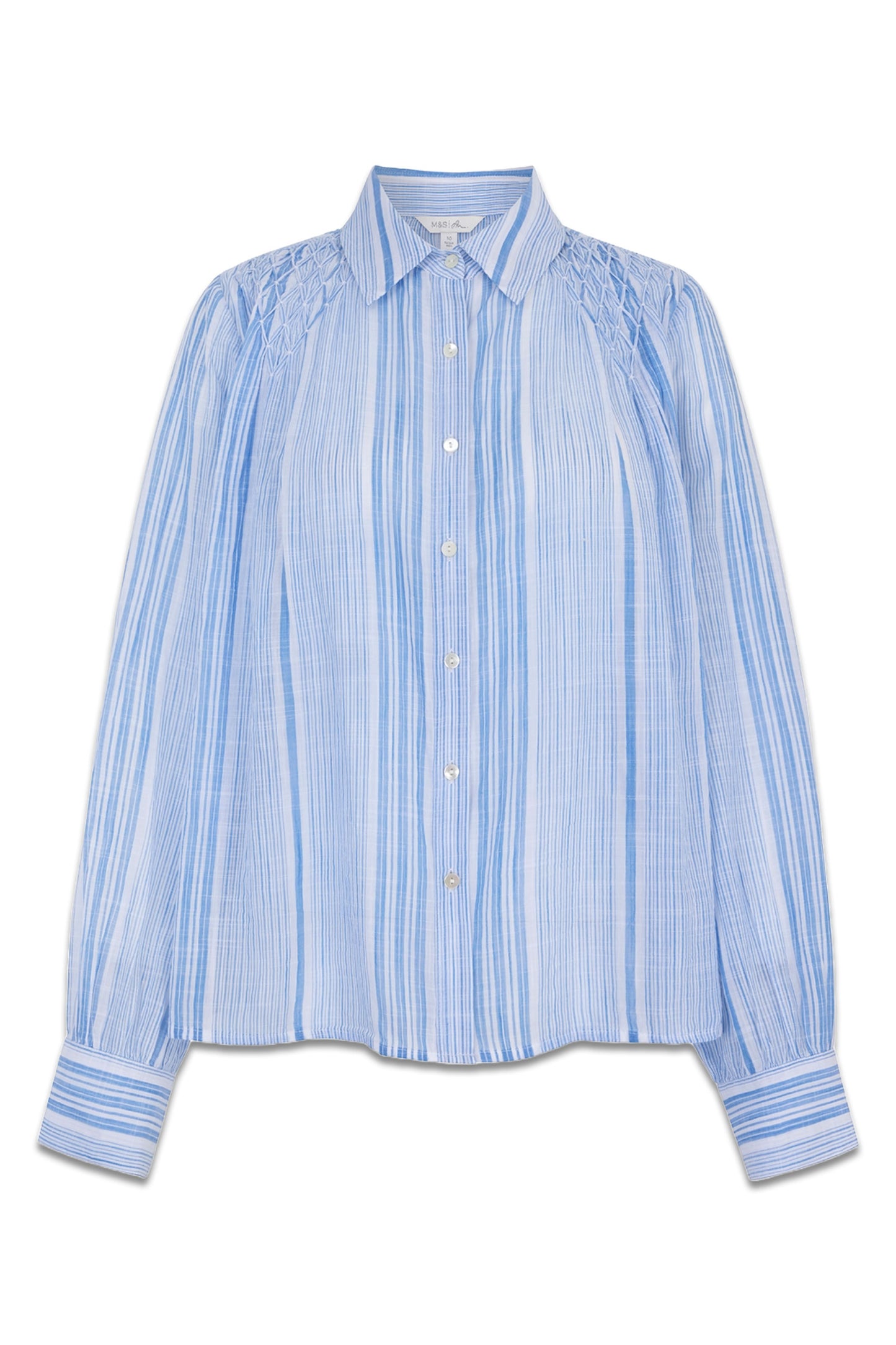 Pure Cotton Blue Striped Shirt