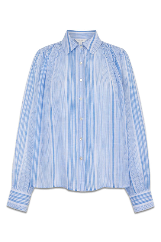 Pure Cotton Blue Striped Shirt