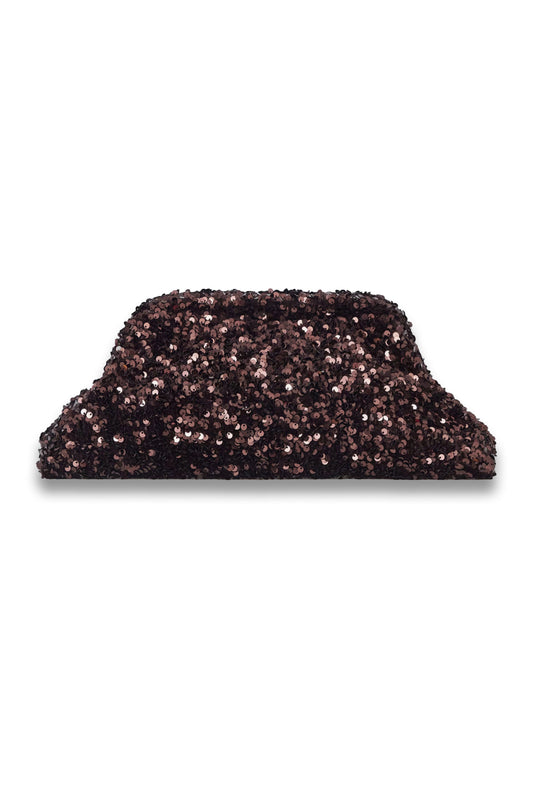 Oversized Sequinned Framed Clutch