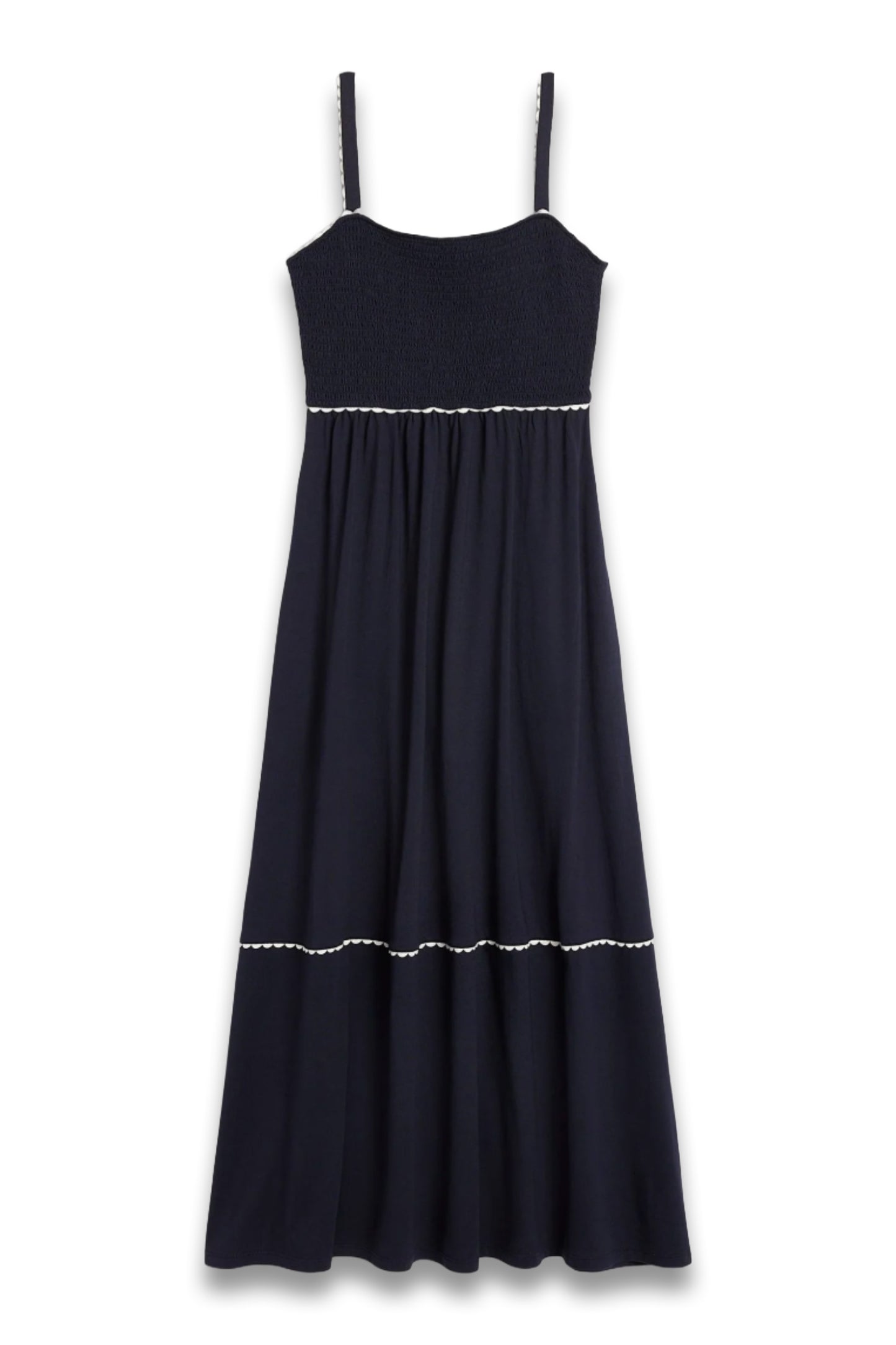 Smocked Trim Maxi Dress