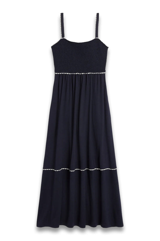 Smocked Trim Maxi Dress