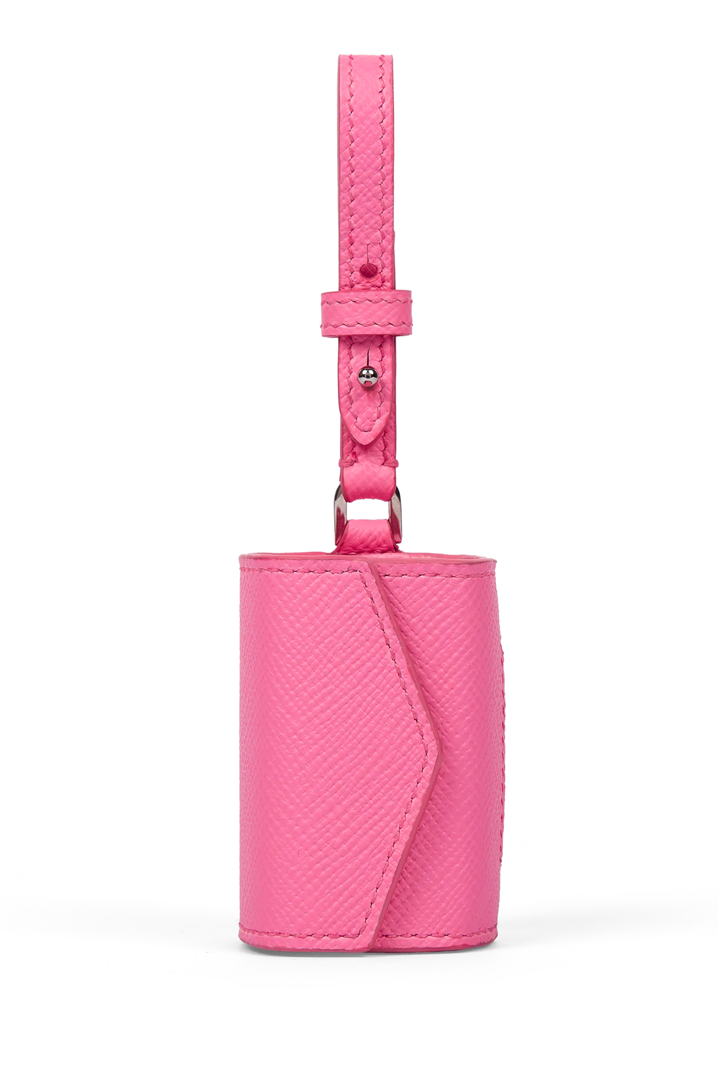 Leather Dog Waste Bag Holder in Pink