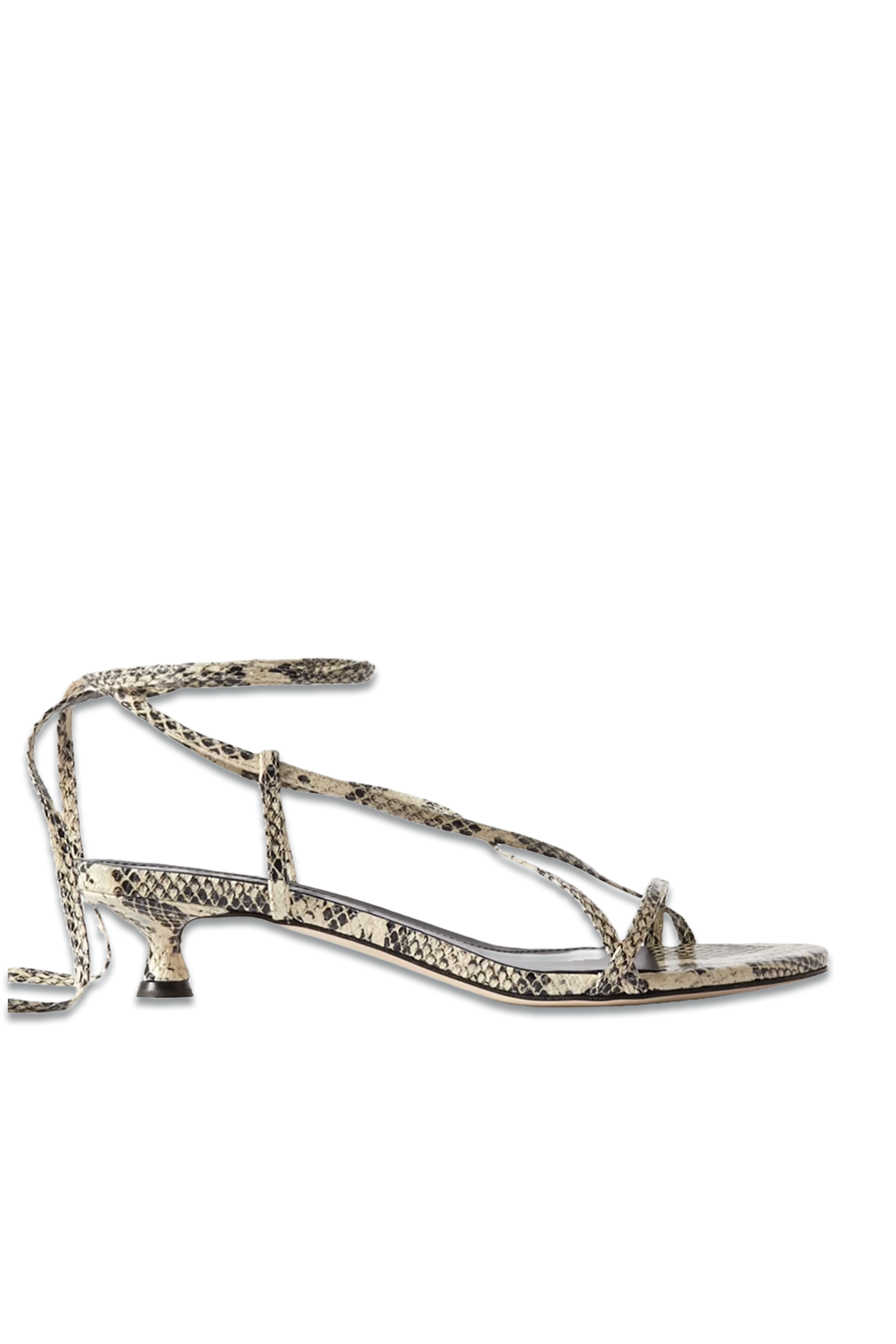 Paige Snake-effect Leather Sandals
