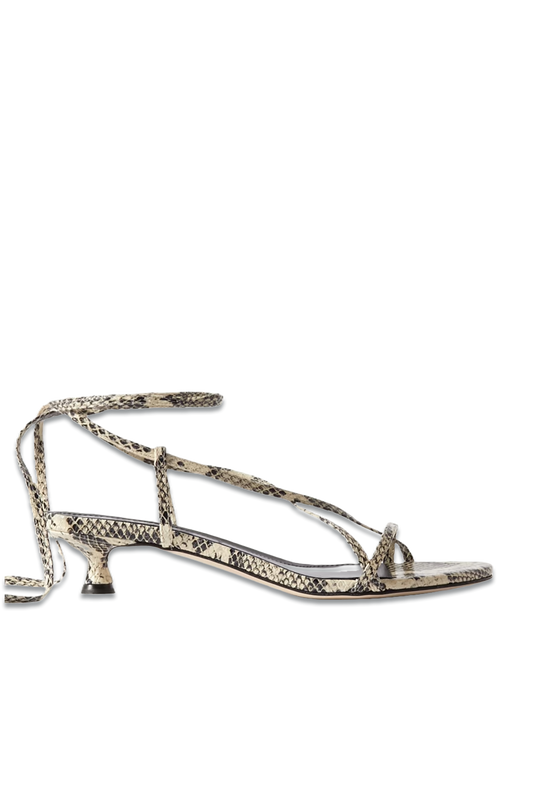 Paige Snake-effect Leather Sandals