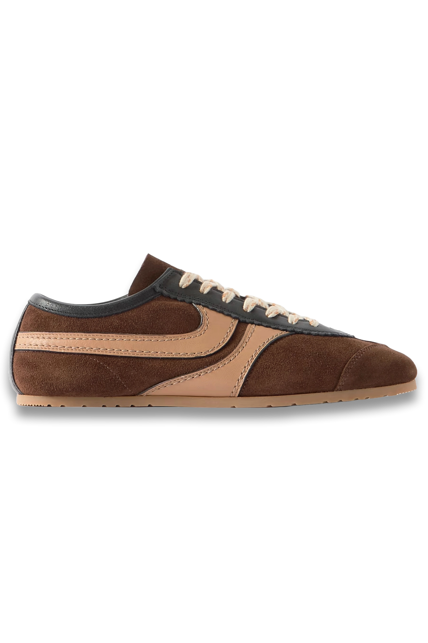 Leather-Trimmed Suede Sneakers