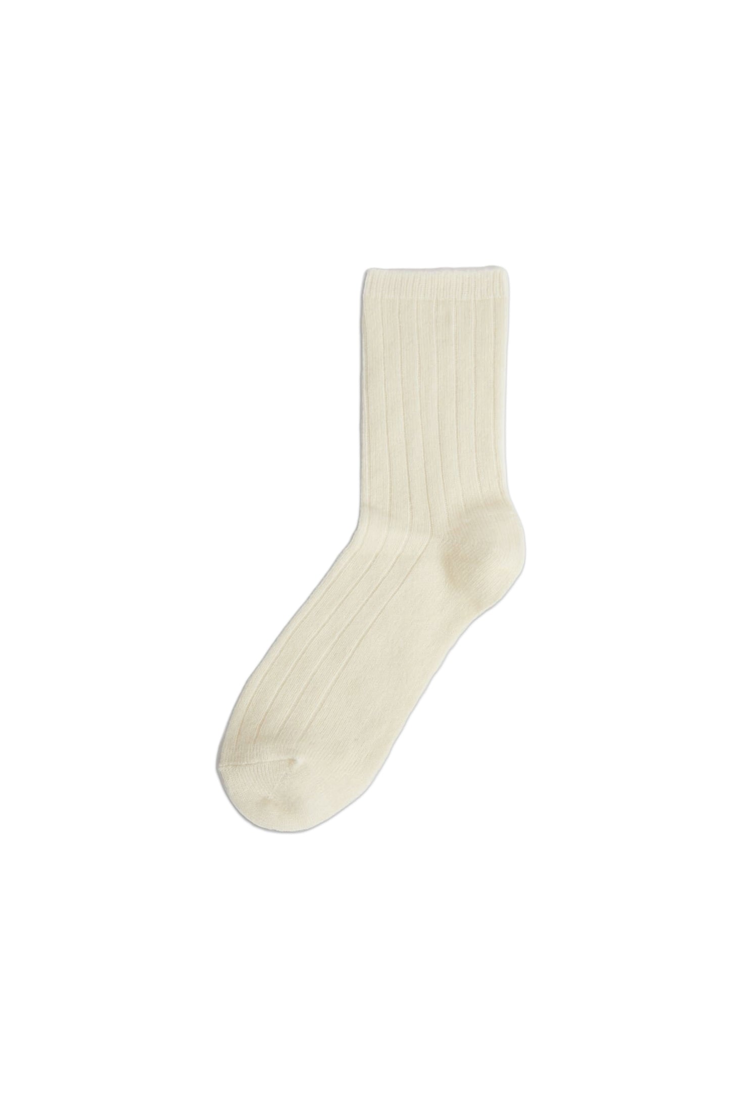 Cashmere Blend Ribbed Ankle High Socks