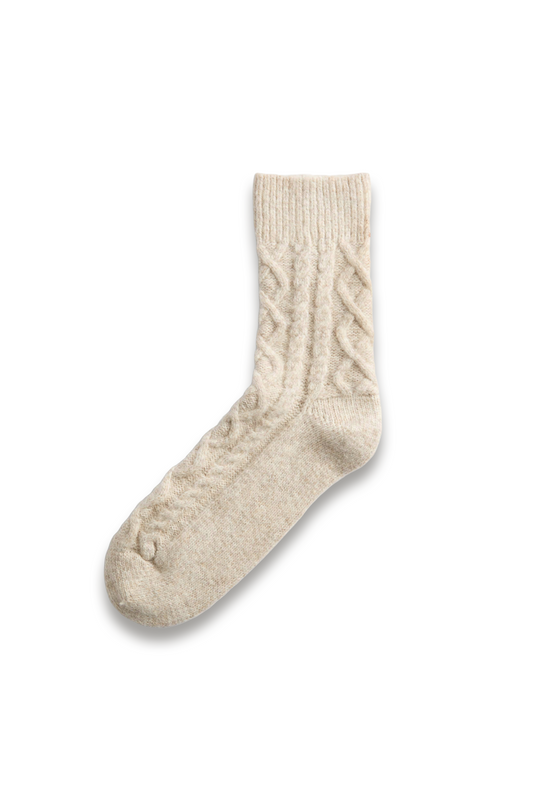 Cable-knit Ankle-high Socks