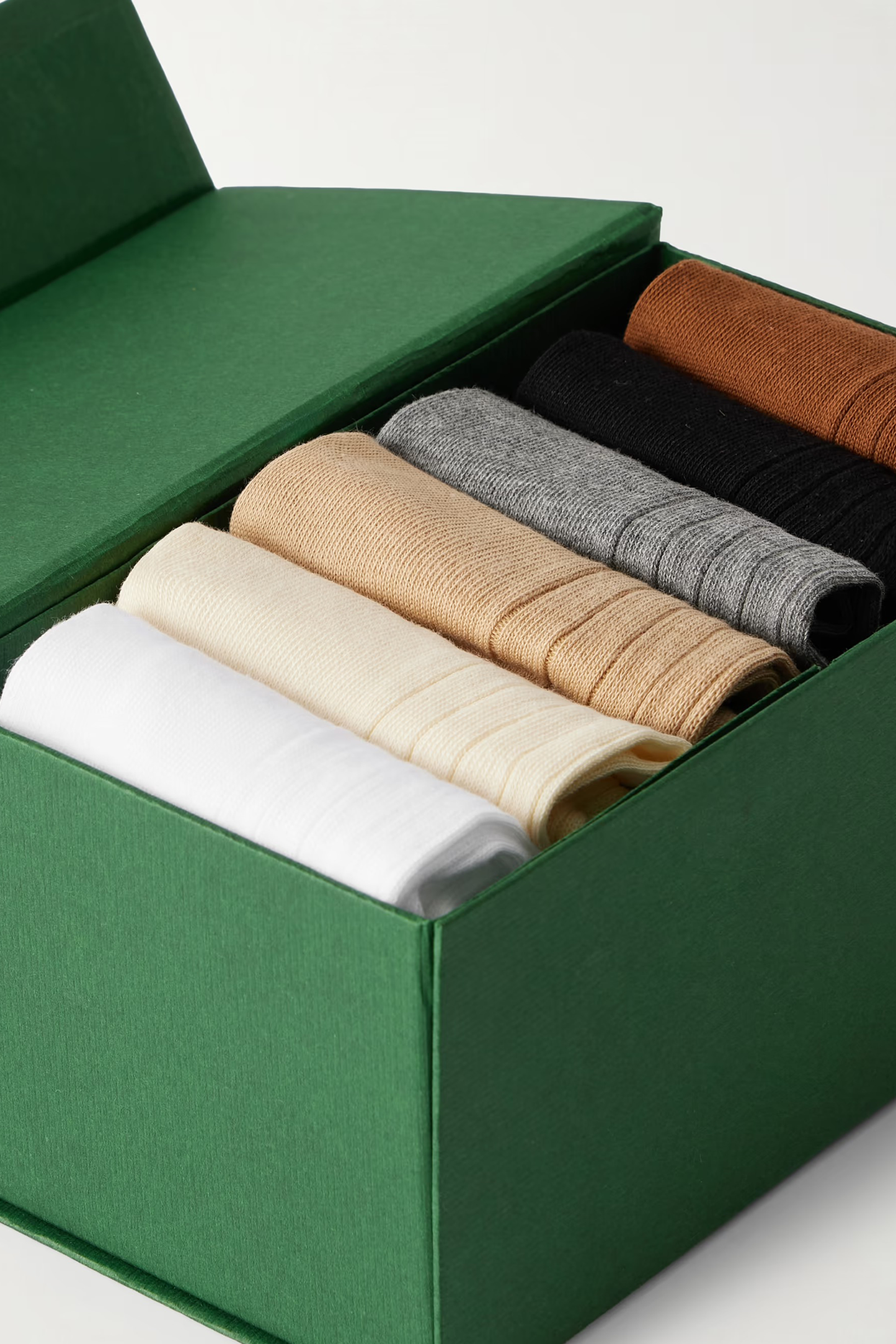 The Yves set of six ribbed cotton-blend socks
