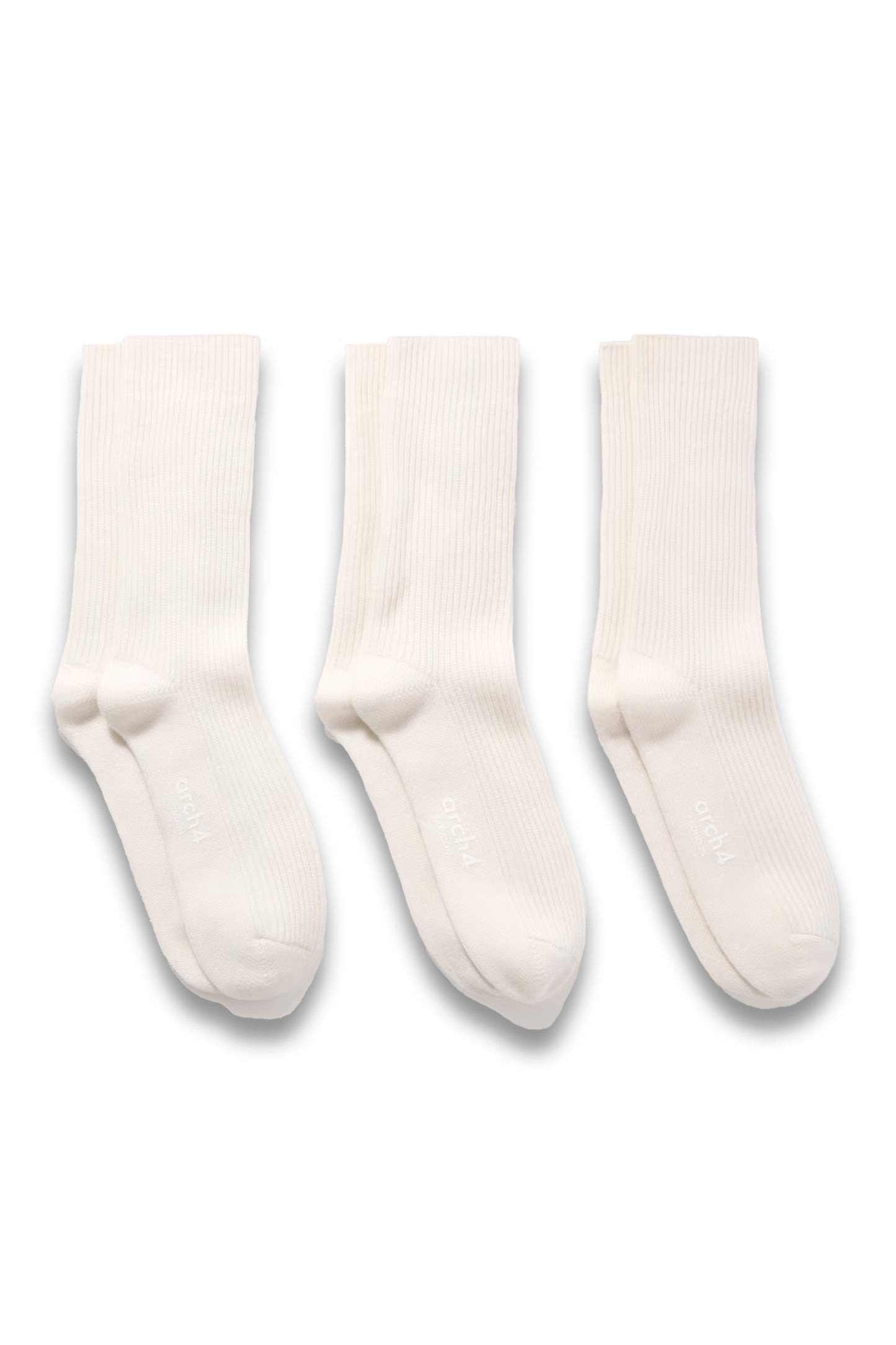 Lucia Set of Three Ribbed Cashmere Socks White